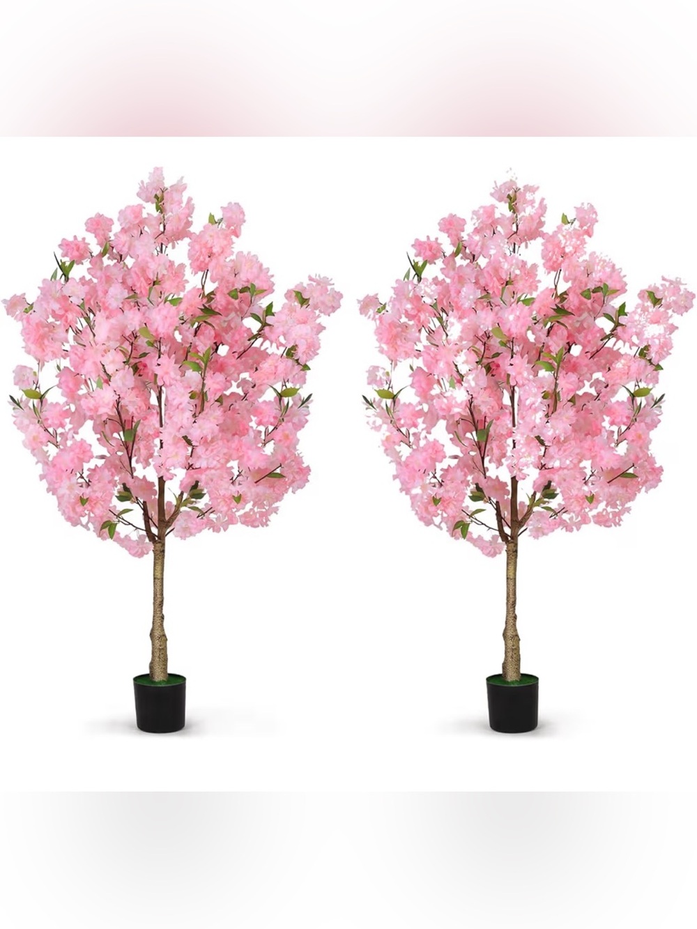 Artificial Pink Cherry Blossom Trees - Decorative Home Accent